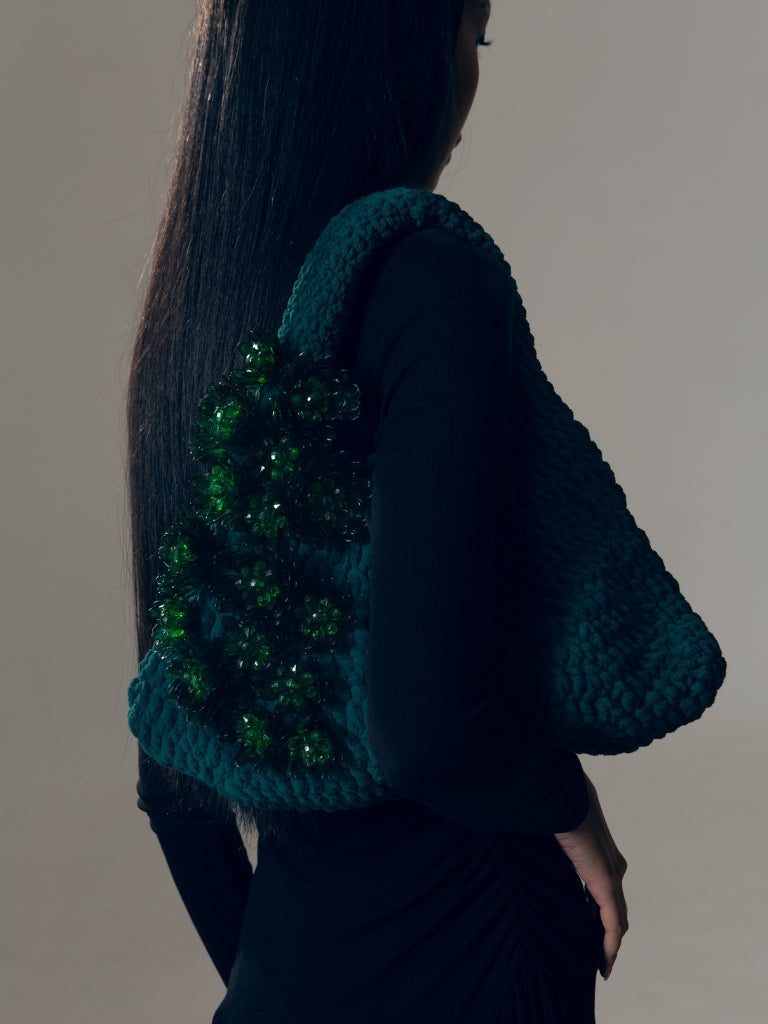 Blooming JARDIN Hobo Bag in Green