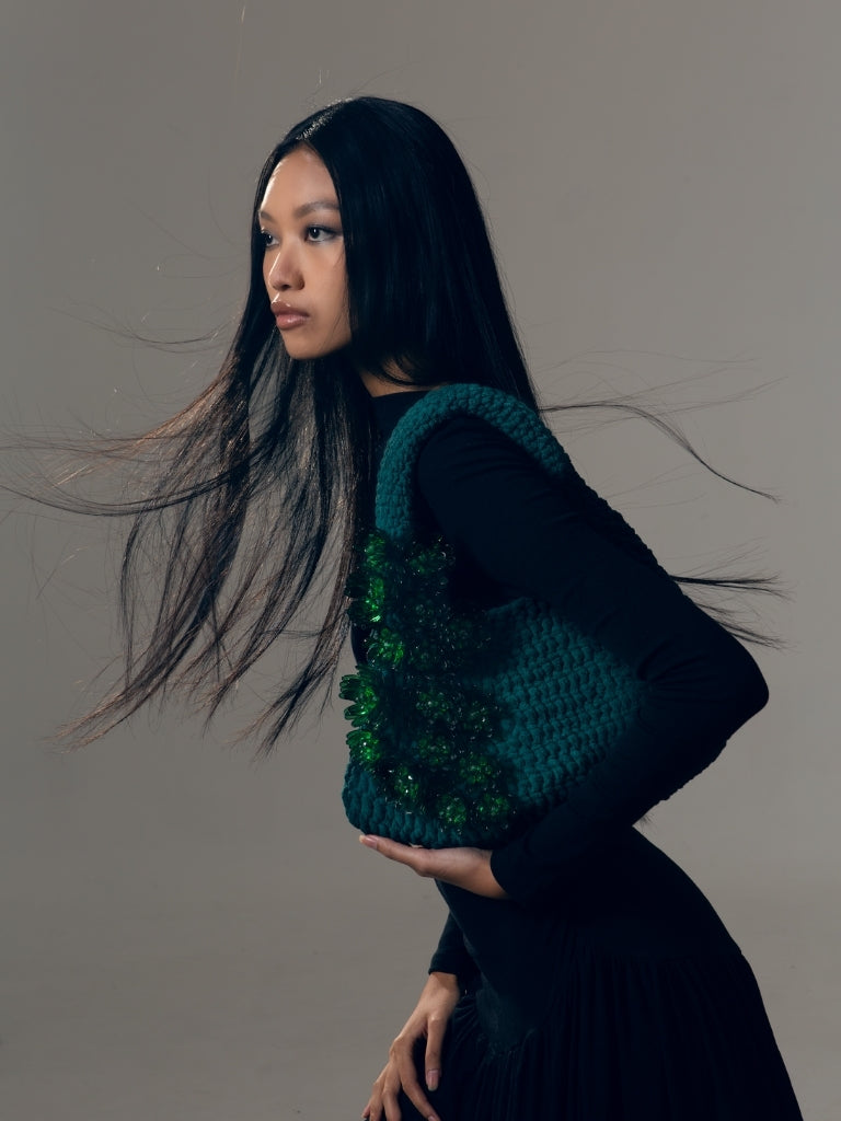 Blooming JARDIN Hobo Bag in Green