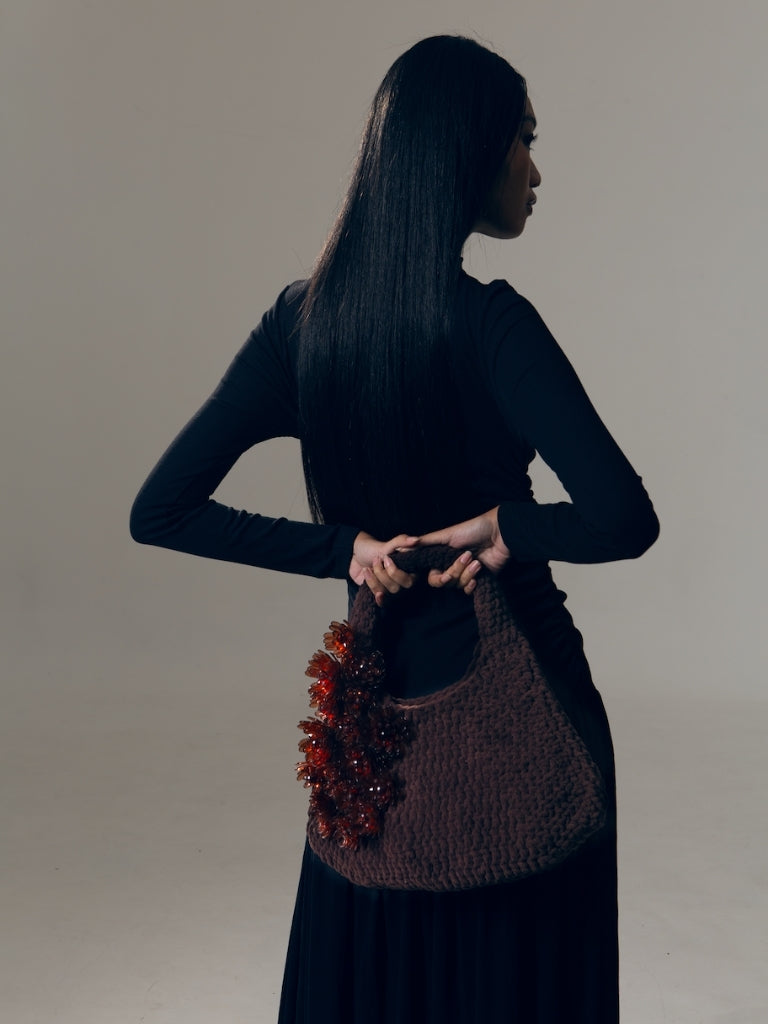 Blooming JARDIN Hobo Bag in Brown