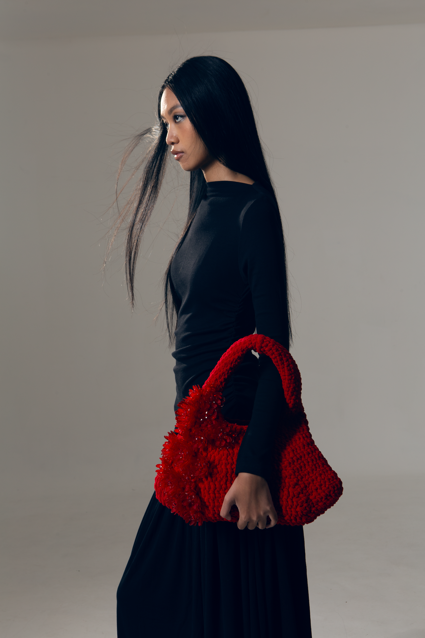 Blooming JARDIN Hobo Bag in Red